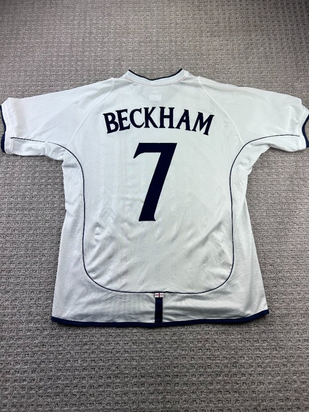 Vintage Umbro David Beckham #7 Jersey 2001-2003 Team England Soccer Authentic